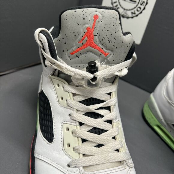 Nike Air Jordan Retro 5 V Poison Green 136027-115 Men's Size 9.5 Preowned - Picture 11 of 14